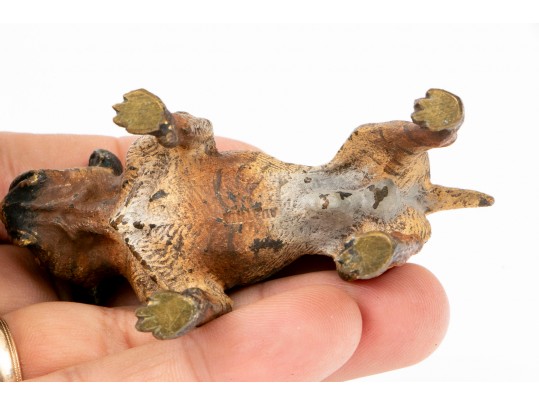 Austrian Cold Painted Brindle Bull Dog Figure