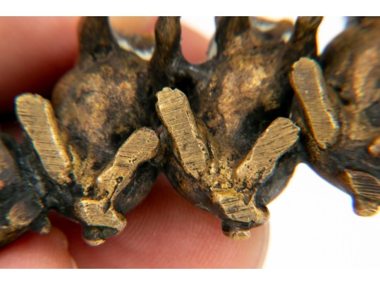 Bronze Miniature Figural Group Of Dogs