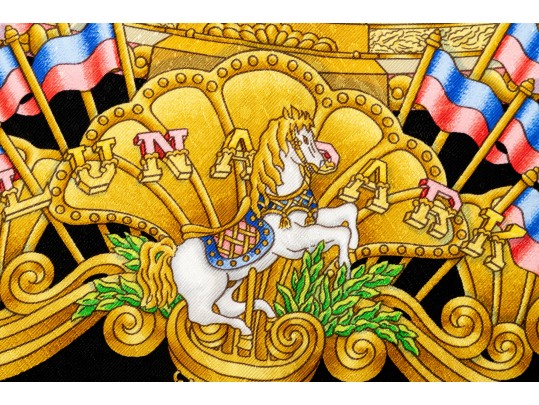 Hermes Luna Park Silk Jacquard Scarf, 90cm