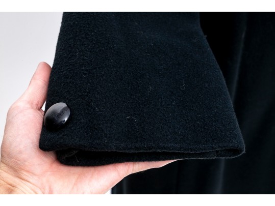 Neiman Marcus Cashmere Dark Blue Trench Coat