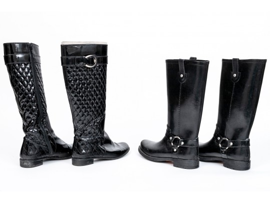 Michael Kors And Stuart Weitzman Black Boots, Sizes 9 And 10 