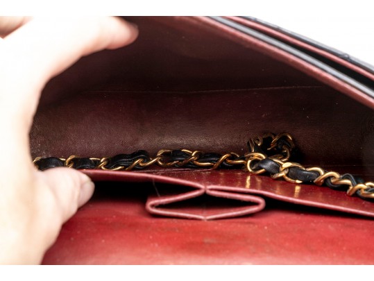 Chanel Classic Black Lambskin Quilted Leather Single Flap Shoulder Bag