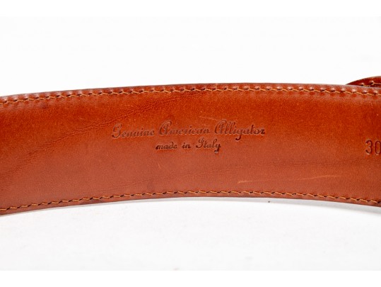 Two Ralph Lauren Leather And Sterling Belts, Size 30