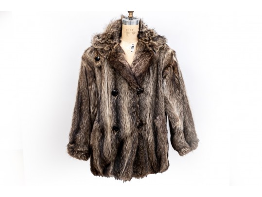 Revillon Hooded Fur Coat