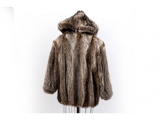 Revillon Hooded Fur Coat