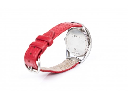 Gucci Handsome 30mm Stainless Steel Round Horsebit Quartz Watch