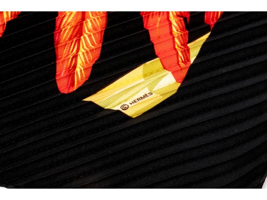 Hermès Silk Plissé Scarf, 90cm With Box