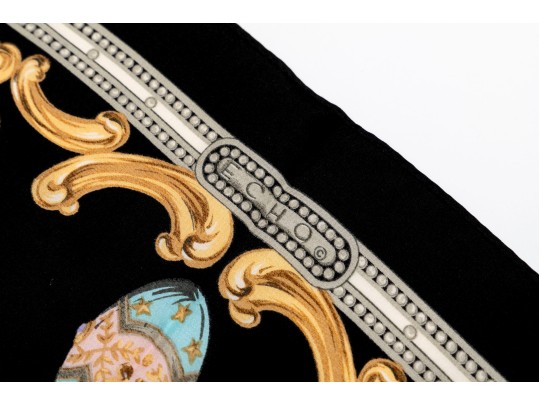 Lovely Silk Scarf Commemorating The Faberge Exhibit At The Met