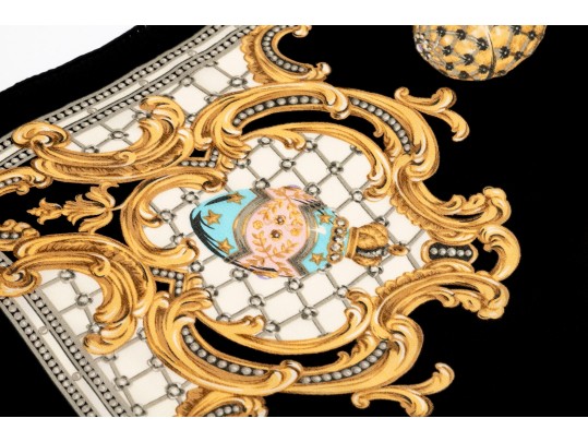 Lovely Silk Scarf Commemorating The Faberge Exhibit At The Met