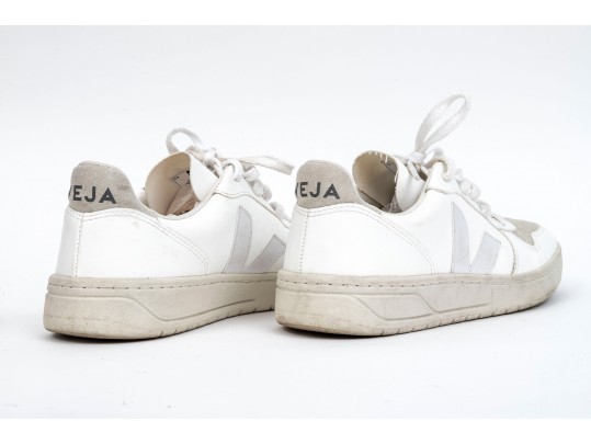 Nike And Veja White Casual Sneakers, Size 9