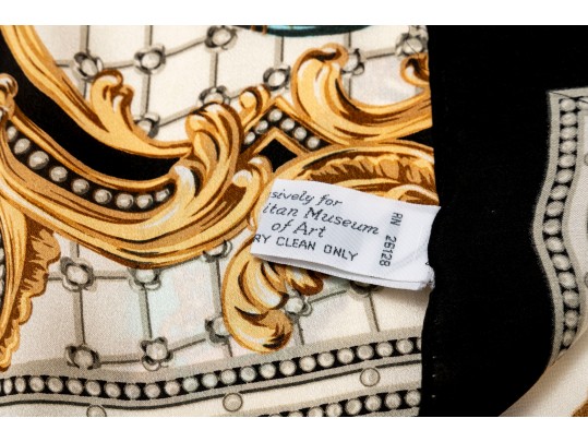 Lovely Silk Scarf Commemorating The Faberge Exhibit At The Met