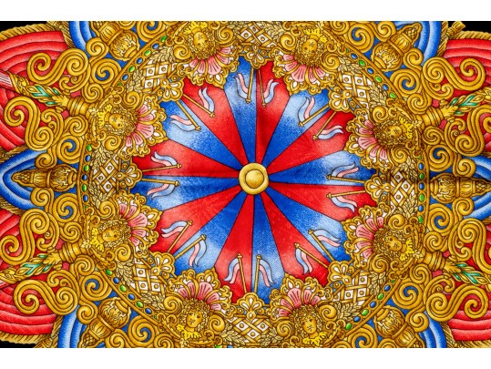 Hermes Luna Park Silk Jacquard Scarf, 90cm