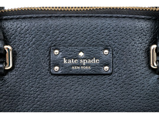 Kate Spade Lot Of Two Classic Top Handle Black Leather Bags