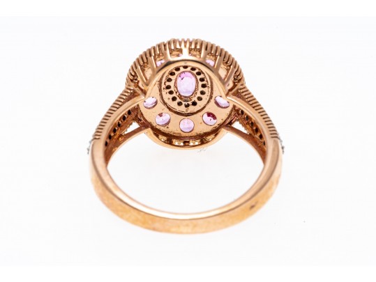 Delicate 14K And Light Pink Sapphire Ring, Size 7