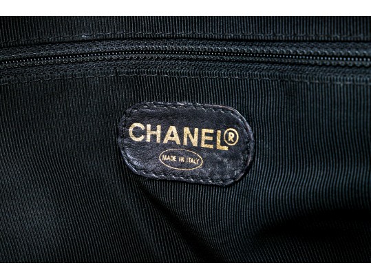 Chanel Striking Dark Brown Lambskin Quilted Leather Tote