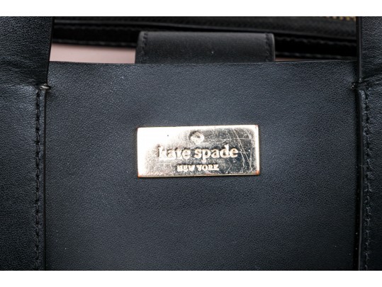 Kate Spade Lot Of Two Classic Top Handle Black Leather Bags