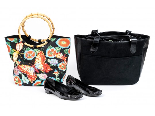 Tote Bags And Michael Kors Patent Leather Shoes, Size 9 1/2