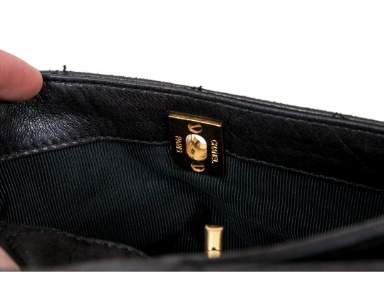 Chanel Striking Dark Brown Lambskin Quilted Leather Tote