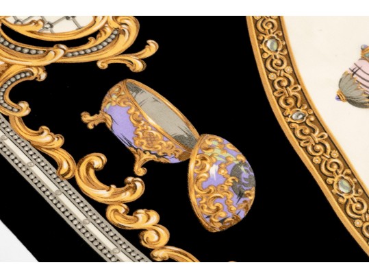 Lovely Silk Scarf Commemorating The Faberge Exhibit At The Met