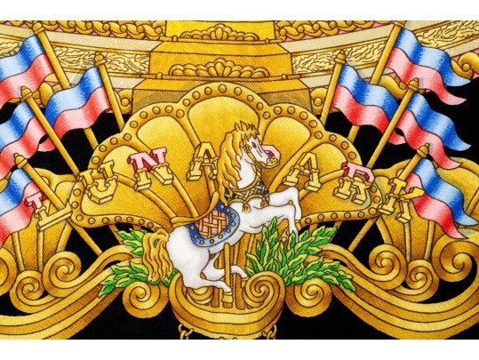 Hermes Luna Park Silk Jacquard Scarf, 90cm