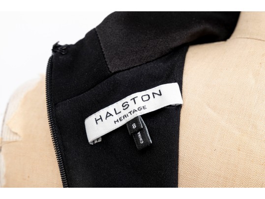 Elegant Black Sleeveless Evening Gown By Halston, Size 8