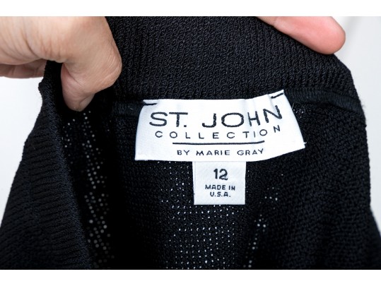 St. John Sweaters And Black Skirt, Sizes 12 & M