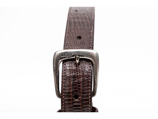 Two Ralph Lauren Leather And Sterling Belts, Size 30