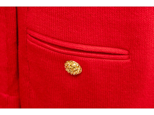 Bright Red St. John Button Up Cardigan, Size 12