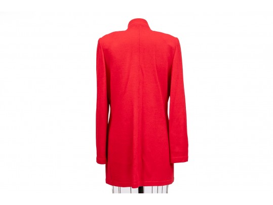 Bright Red St. John Button Up Cardigan, Size 12