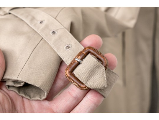Classic Burberry Trench Coat With Waist Belt