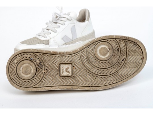 Nike And Veja White Casual Sneakers, Size 9