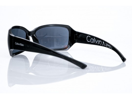 Calvin Klein Striking Black Acrylic Sunglasses