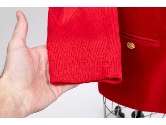 Bright Red St. John Button Up Cardigan, Size 12