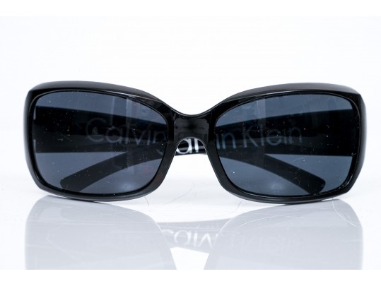 Calvin Klein Striking Black Acrylic Sunglasses
