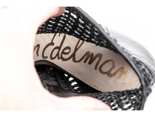 Sam Edelman Woven Peep Toe Heels, Size 9.5M