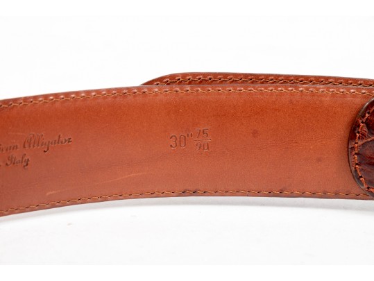 Two Ralph Lauren Leather And Sterling Belts, Size 30