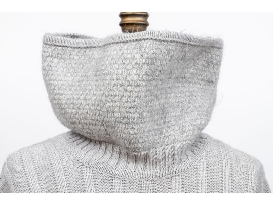 Escada Light Grey Cowl Neck Sweater, Size 42