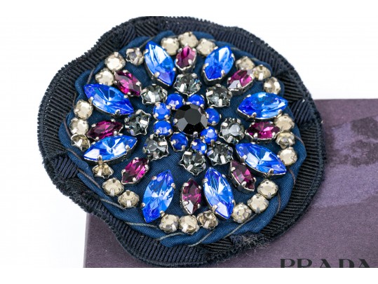 Two Prada Beaded Brooches