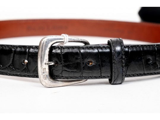 Ralph Lauren, Bergdorf Goodman, HenriBendel Black Leather Belts, Sizes 30, M