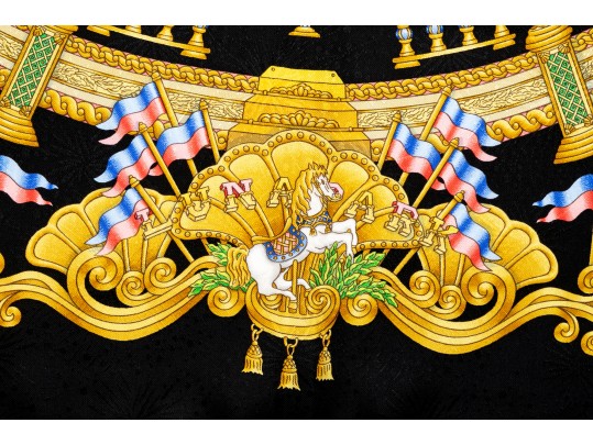 Hermes Luna Park Silk Jacquard Scarf, 90cm