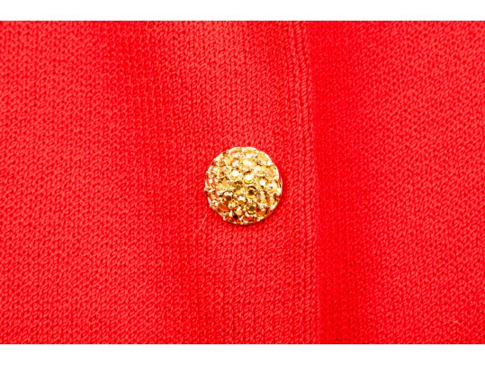 Bright Red St. John Button Up Cardigan, Size 12