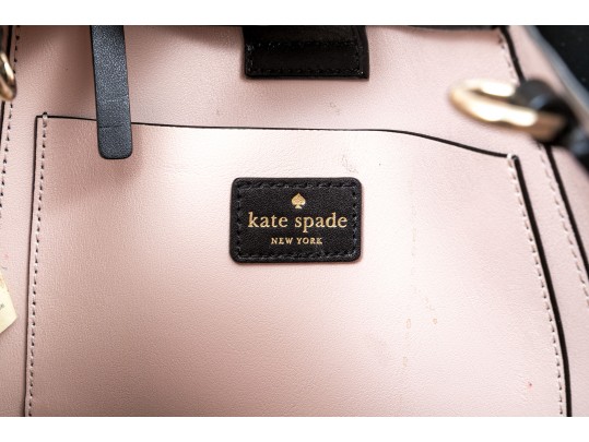 Kate Spade Lot Of Two Classic Top Handle Black Leather Bags