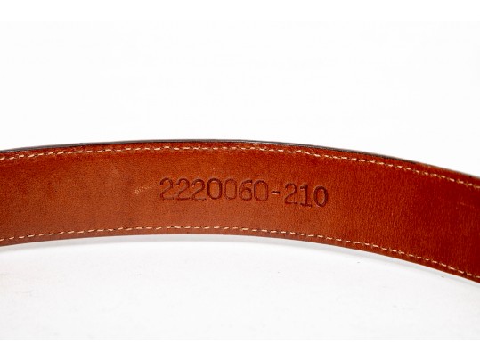 Two Ralph Lauren Leather And Sterling Belts, Size 30