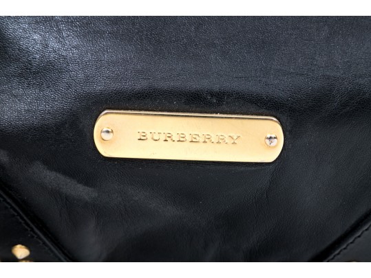 Burberry Edgy Studded Black Leather Bag Handbag