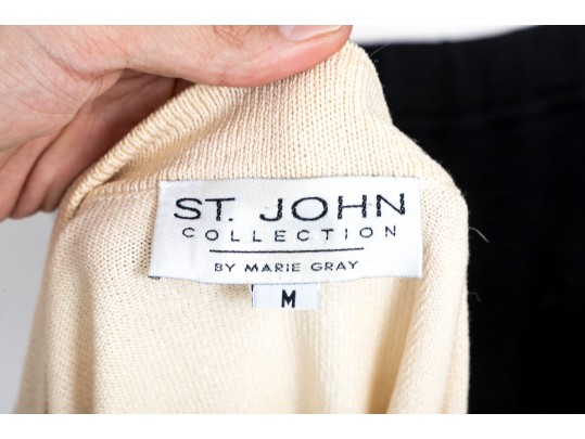 St. John Sweaters And Black Skirt, Sizes 12 & M