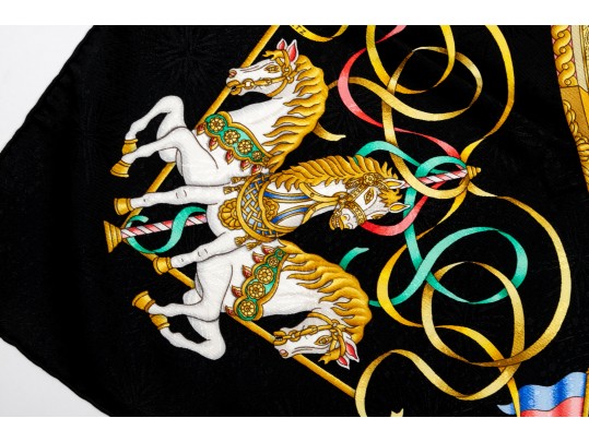 Hermes Luna Park Silk Jacquard Scarf, 90cm