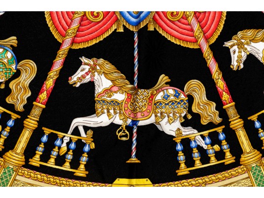 Hermes Luna Park Silk Jacquard Scarf, 90cm