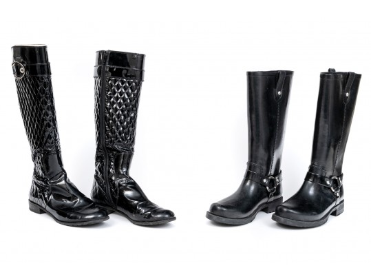 Michael Kors And Stuart Weitzman Black Boots, Sizes 9 And 10 
