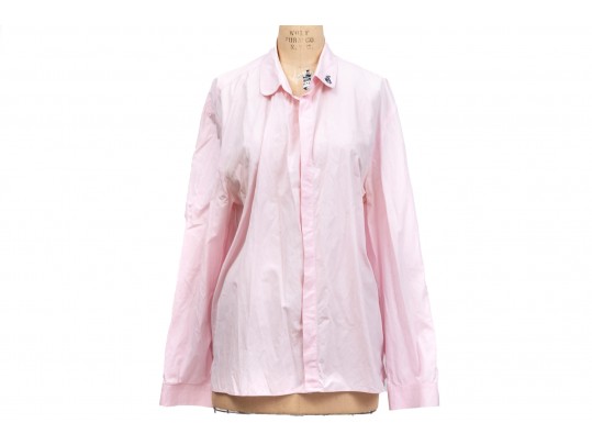 Gucci Pink Rabbit Embrodered Shirt, Size 46/18