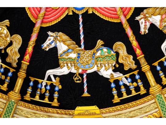Hermes Luna Park Silk Jacquard Scarf, 90cm